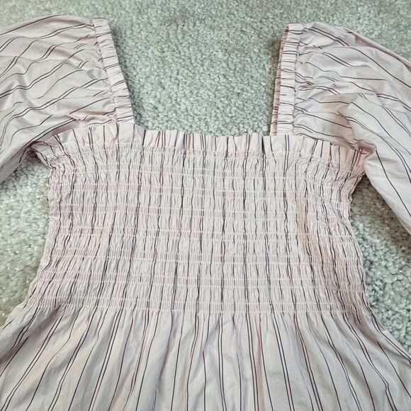 Ganni Shrinking Violet Cotton Smock Top Blouse - Picture 7 of 10